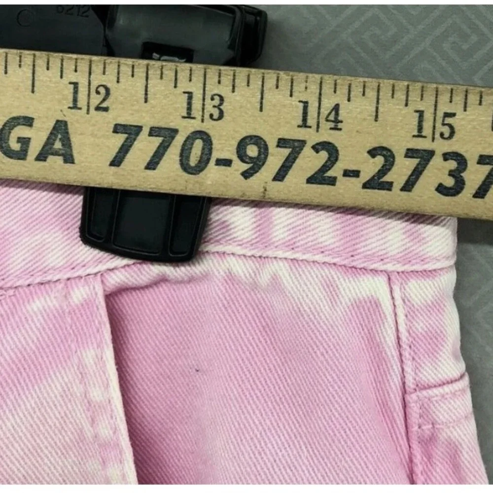 Rue 21‎ Shine Star Pink Tie Dye High Waist Pleated Jeans Women's Size 11